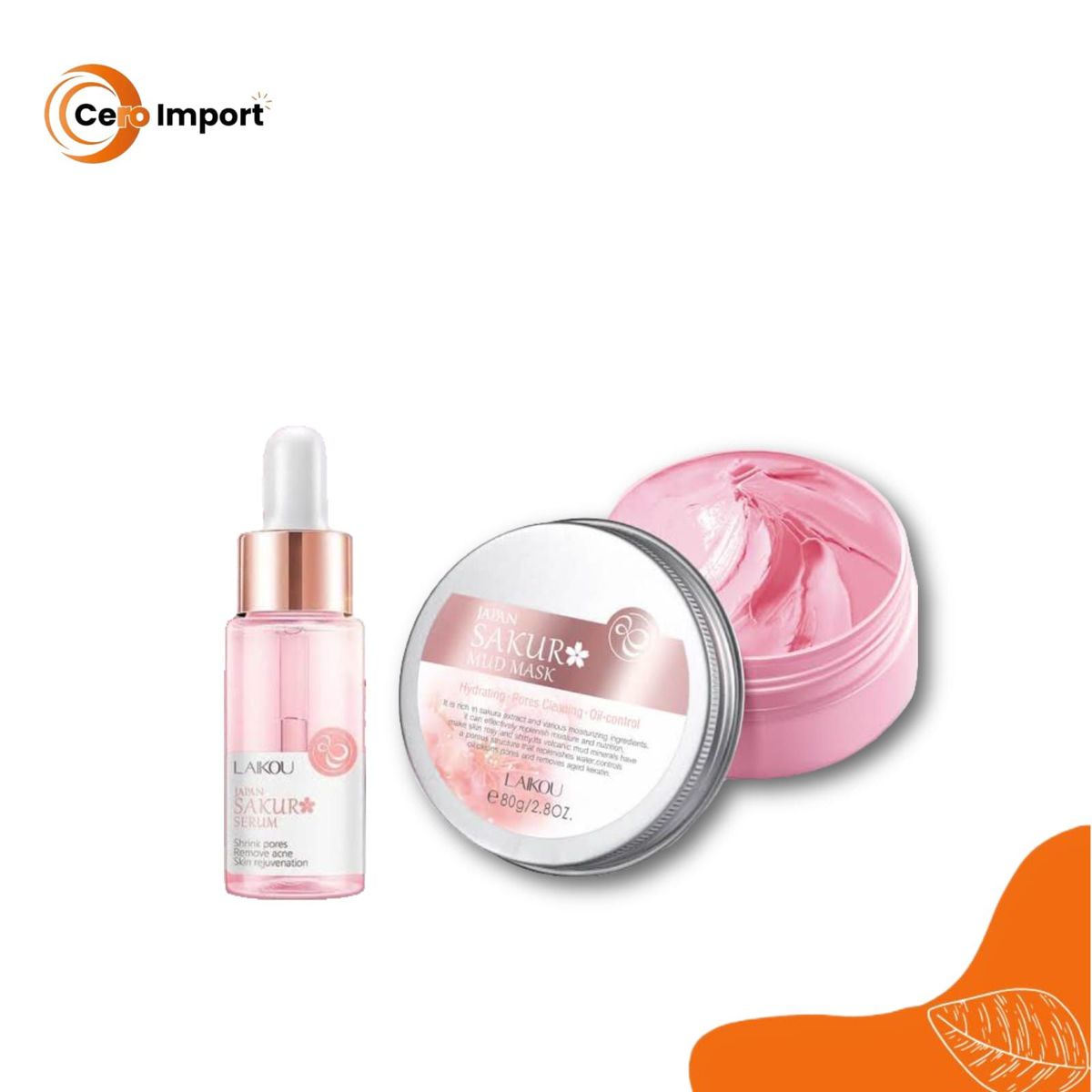 GENERICO - Pack  Serum Japan Sakura 17ml - Mascarilla Japan Sakura 90 gr - Laikou