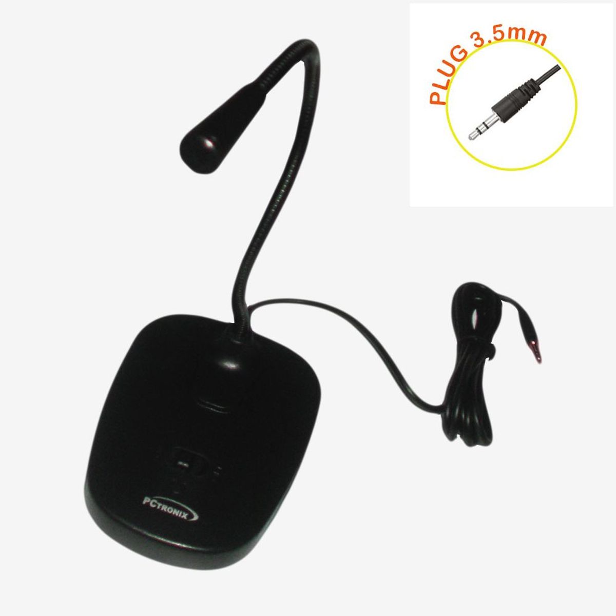 pctronix - Micrófono de pedestal PLUG para PC LAPTOP - PCTRONIX