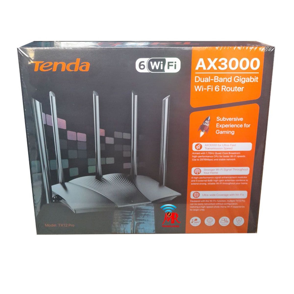 TENDA - Router  Tenda TX27 Pro AXE5700 Tri-Band Gigabit Wi-Fi 6E