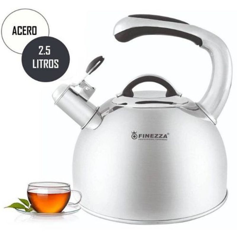 FINEZZA - Tetera de 2.5 lts Finezza FF-T0040 Acero Inox