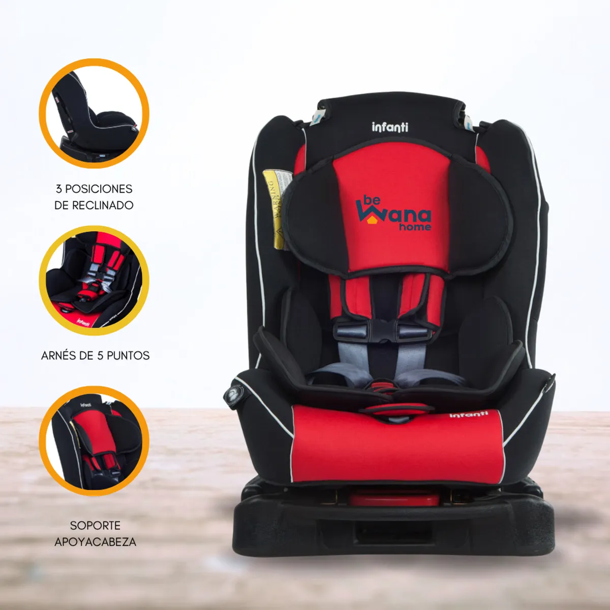 INFANTI - Silla de Auto para Bebé »V2» Red