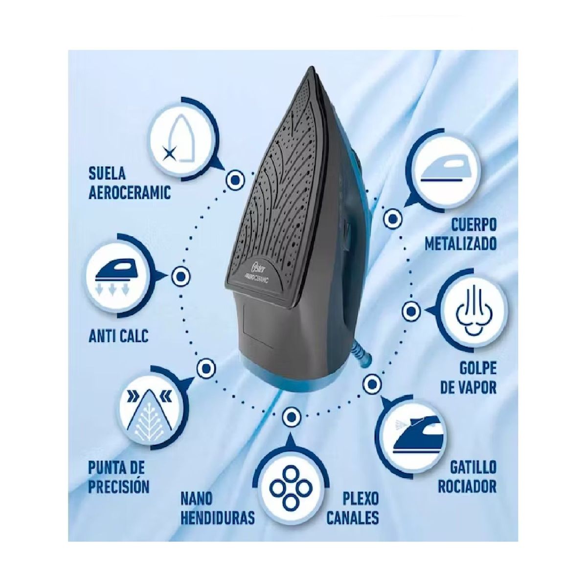 OSTER - Plancha a Vapor Oster GCSTBS6052 Azul