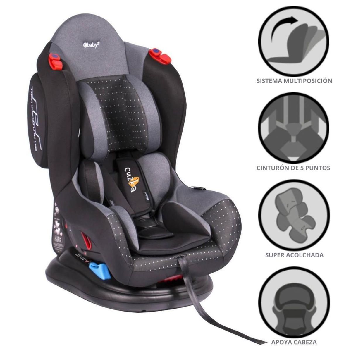 EBABY - Silla de Auto para Bebé »CONETTA» Gray