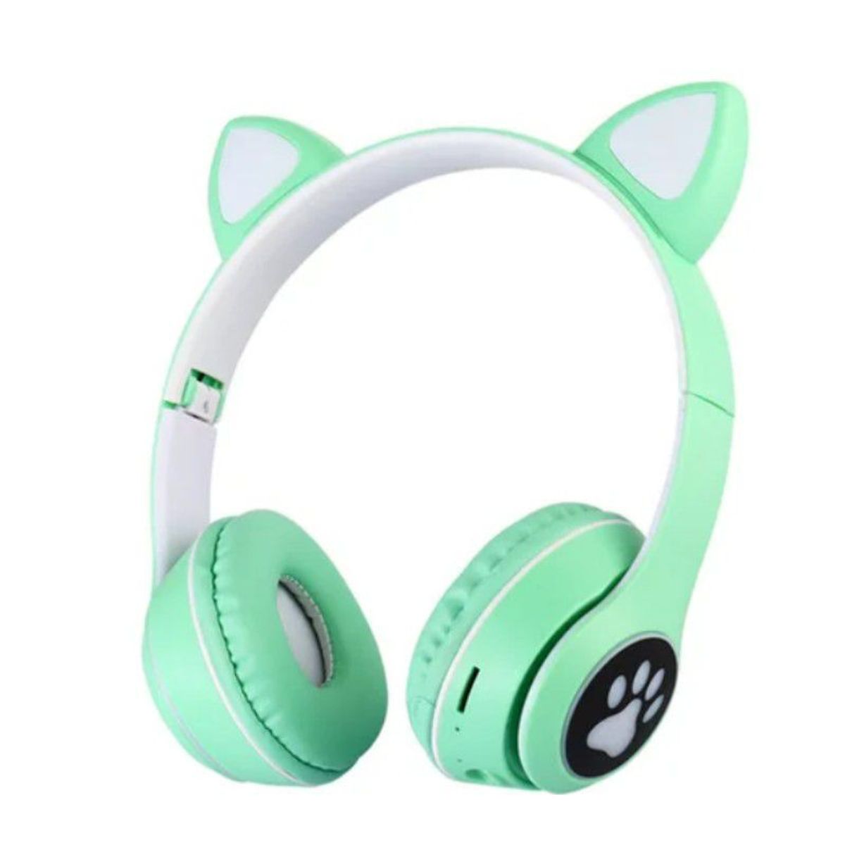 GENERICO - Audifono Bluetooth Gato Con Microfono Verde Turquesa