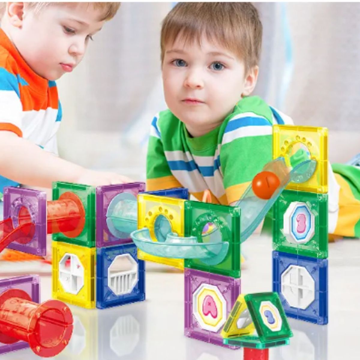 GENERICO - Bloques magneticos de construccion para niños de 47 piezas