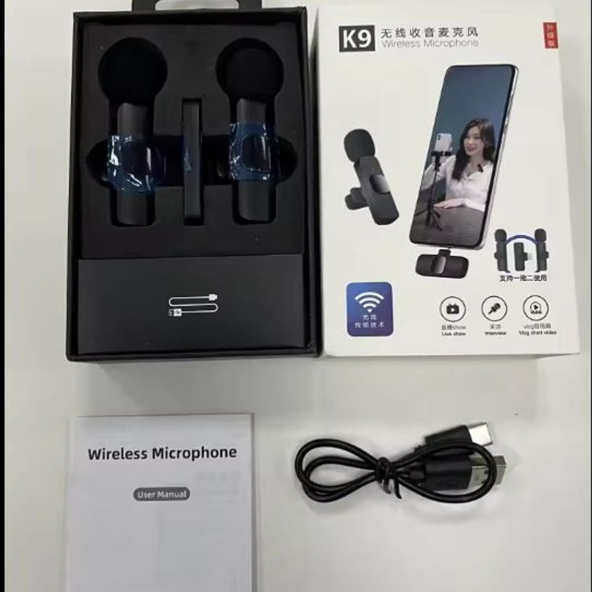 GENERICO - MICROFONO INALAMBRICO K9