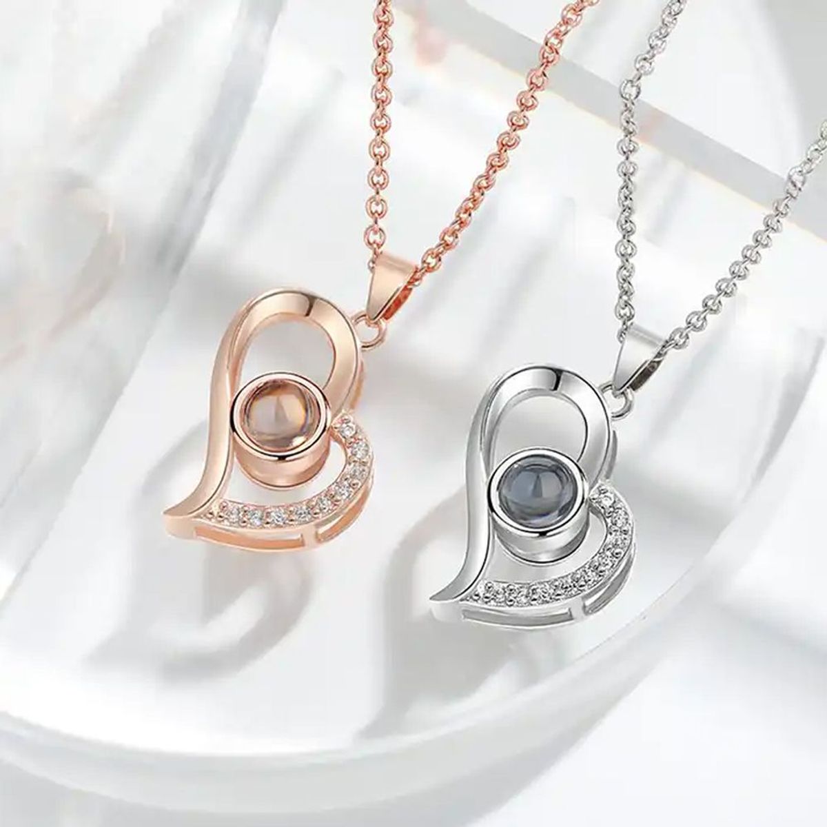 GENERICO - Collar para mujer Proyecta En 100 Idiomas Te Amo - Regalo Kawai -