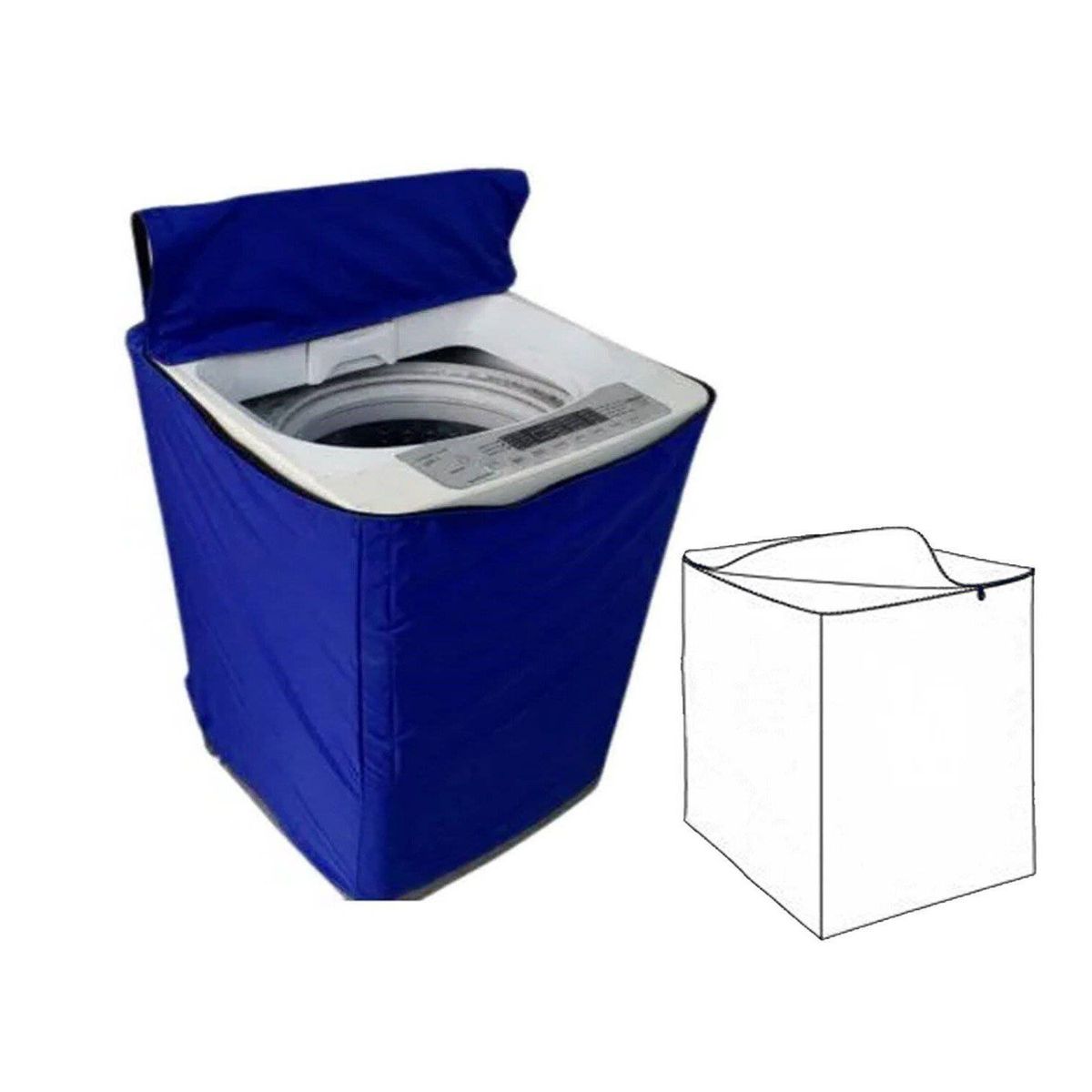 GENERICO - Funda Impermeable para Lavadora 16-22 Kg Azul