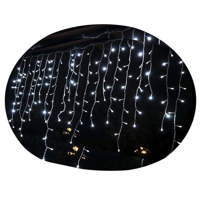 LED CONCEPTS - Cascada  Navideña 500 Luces Led Blanco- 12 Metros