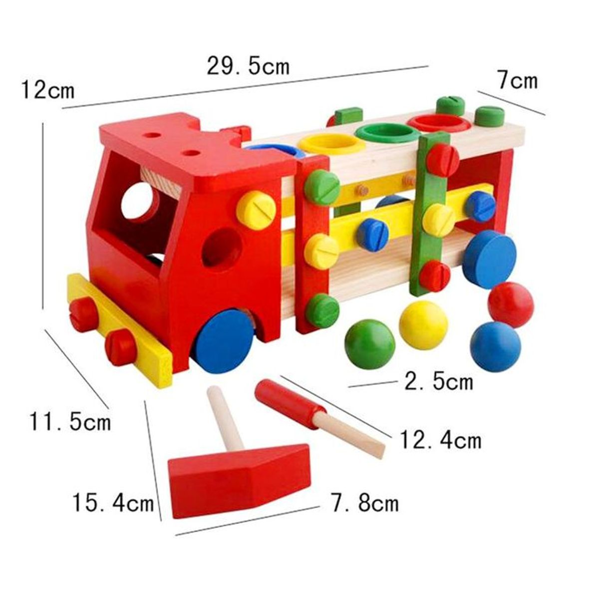 GENERICO - CARRO DE MADERA ARMABLE CON TORNILLOS “REASSEMBLY SCREW CAR”