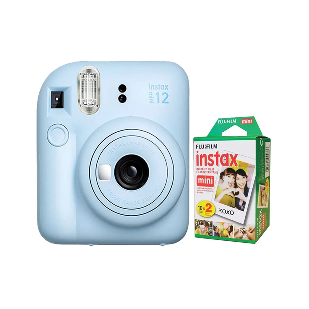 FUJIFILM - Camara  Fujifilm Instax Mini 12 Azul Pastel+Pack de Pelicula x20.