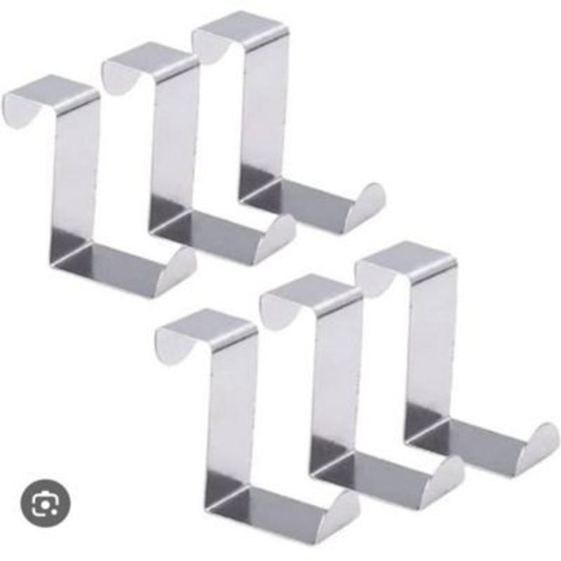 GENERICO - PERCHERO COLGADOR PORTATIL PARA PUERTA CAJONES 6 UNDS