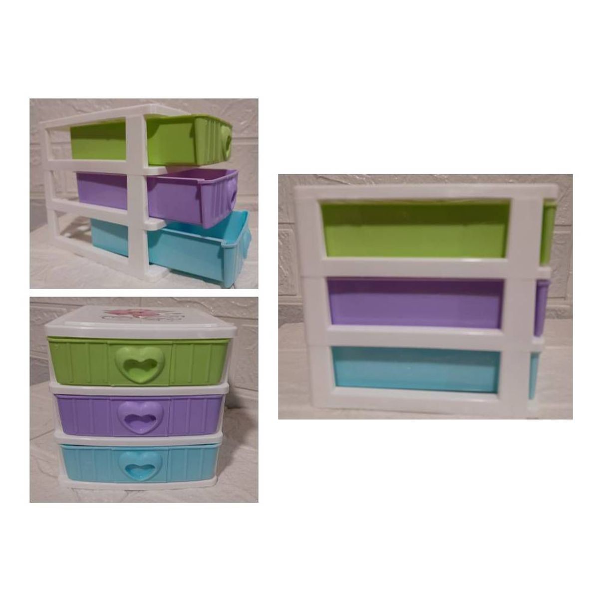 GENERICO - Mini Joyero Organizador Maquillaje Plastico 3 Cajones