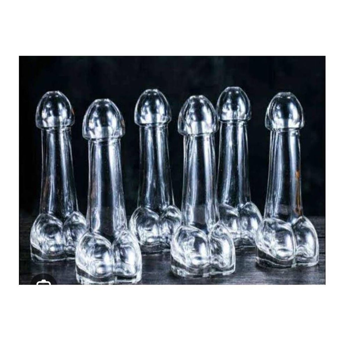 GENERICO - Copas Penny Shots De Vidrio En Forma De Pene x 6 unds
