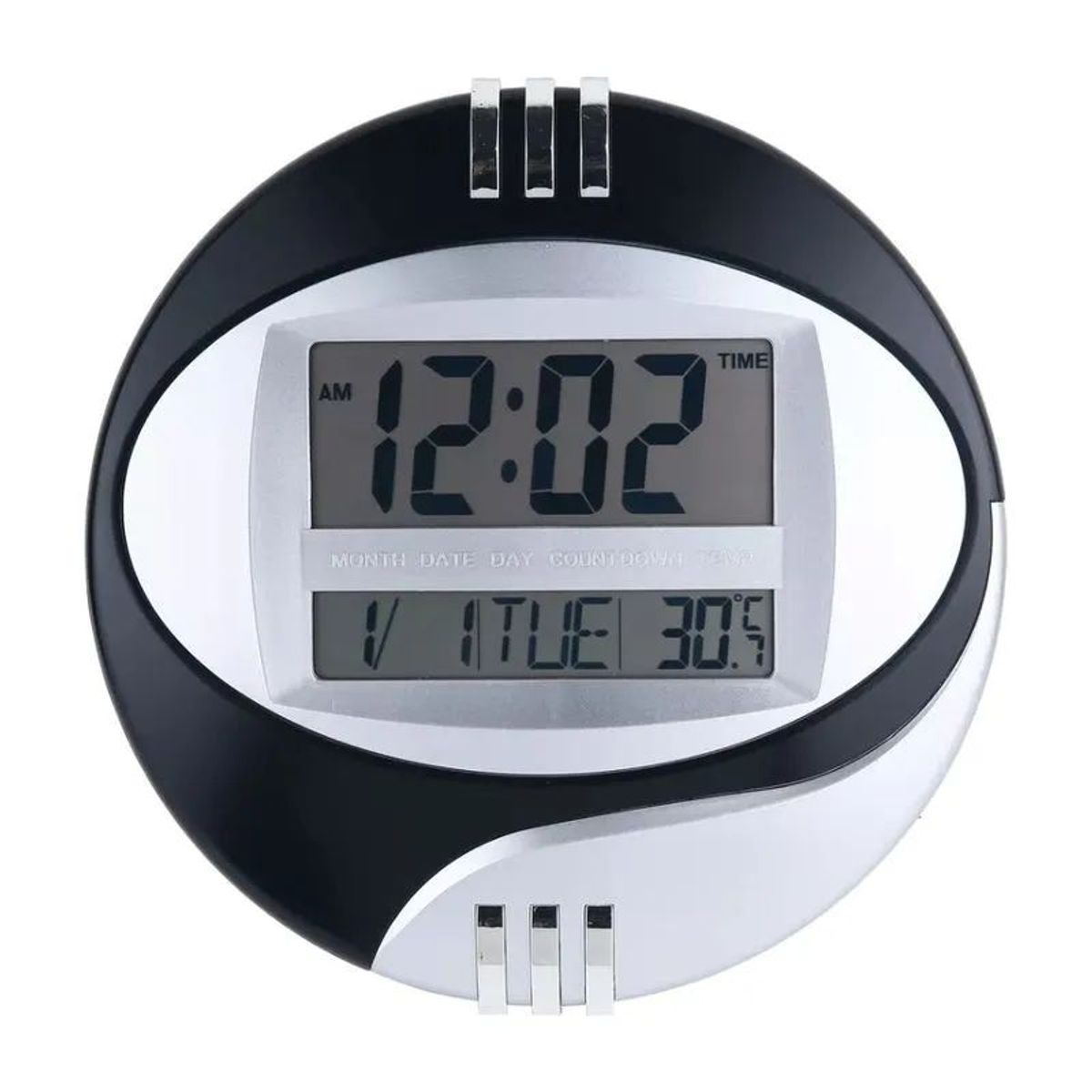 GENERICO - Reloj De Pared LCD con Calendario y Temperatura Ambiente