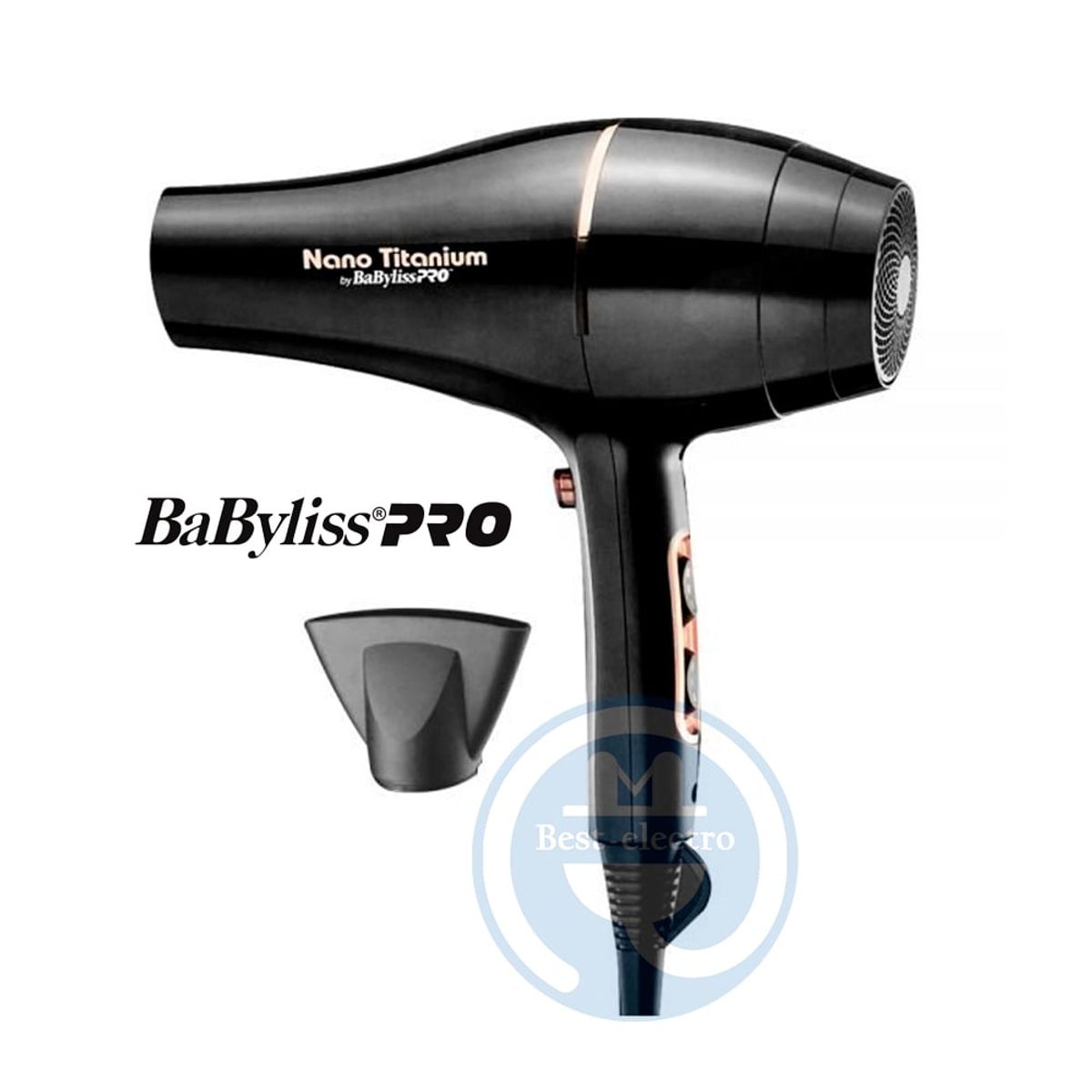 BABYLISS PRO - Secadora BabylissPro Rose Gold Black B6176PE de 2000 W