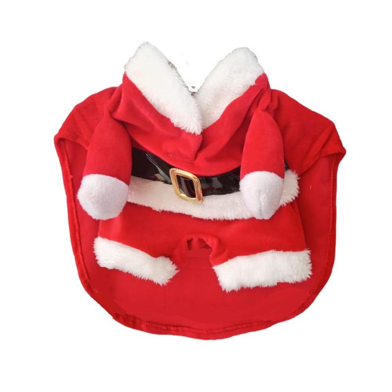 GENERICO - Traje Papa Noel paradito perros y/o gatos s/capucha Talla 1