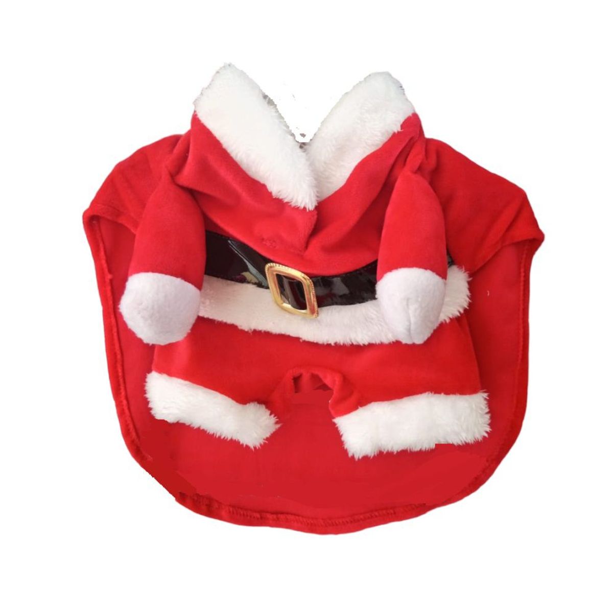 GENERICO - Traje Papa Noel paradito perros y/o gatos s/capucha Talla 2