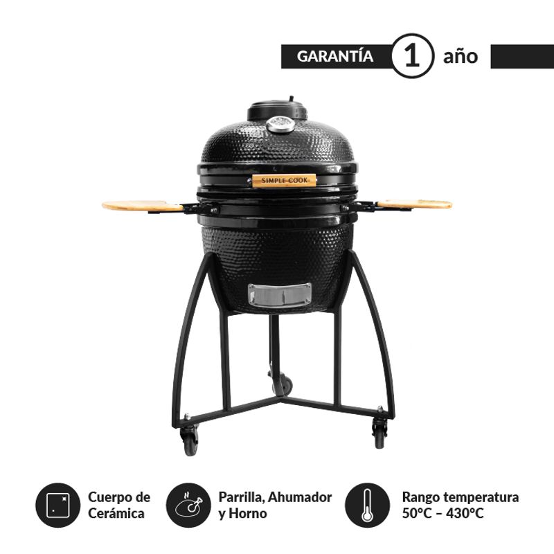 SIMPLE COOK - Parrilla Kamado 18 Pulgadas Kioto Simple Cook