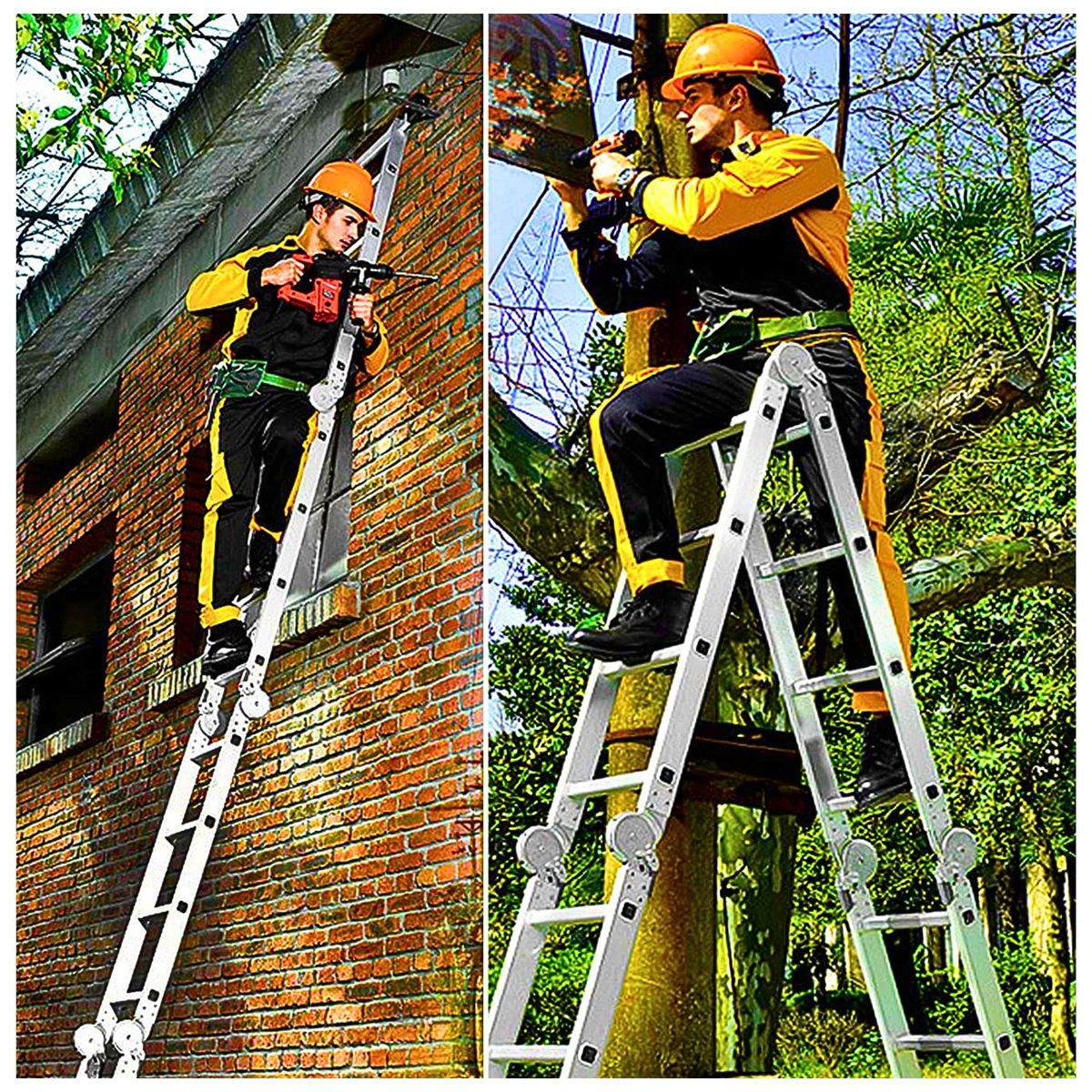 TRUPER - Escalera Multiposición 16 pasos escalera articulada Truper