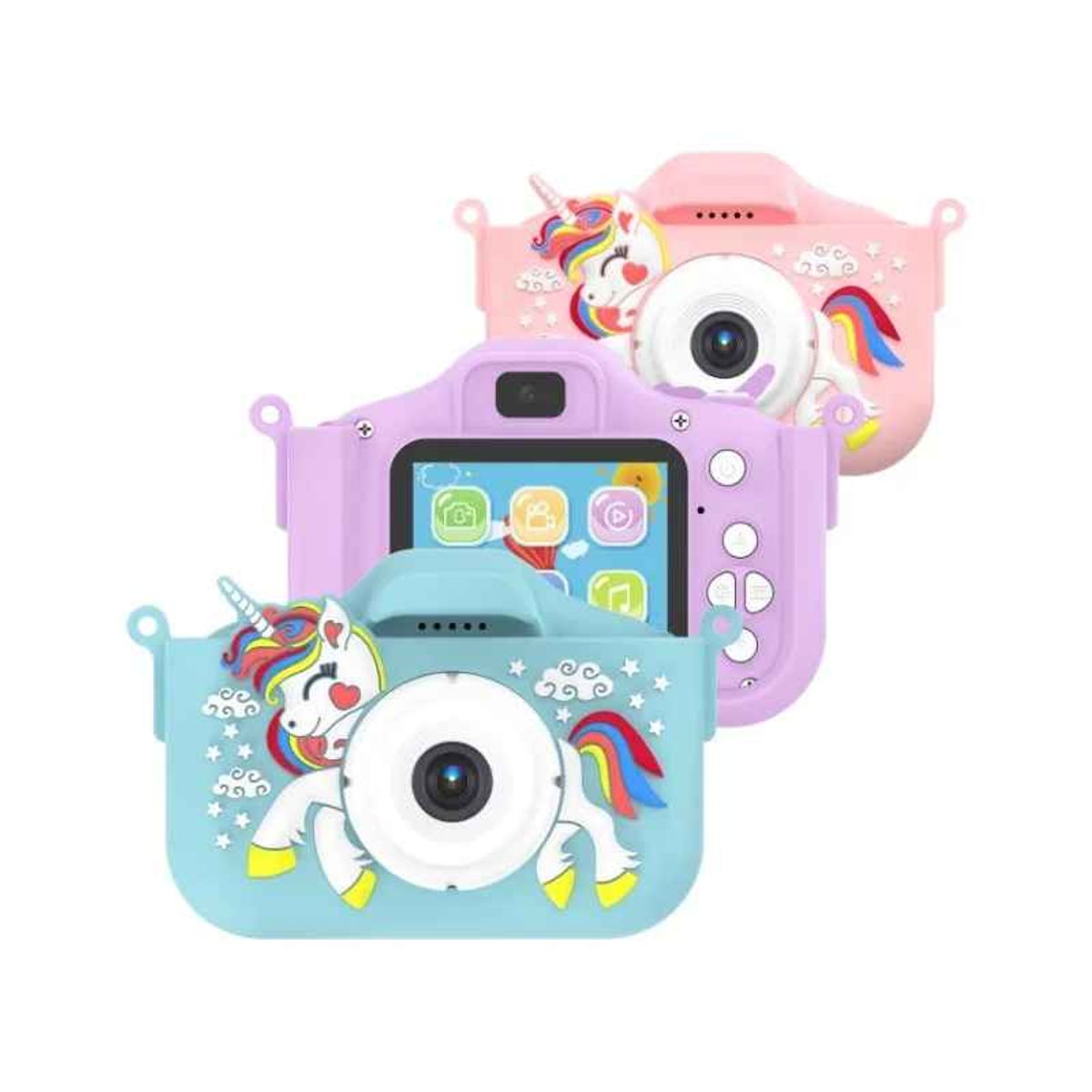 OEM - Cámara digital Infantil foto y video X5S Doble Lente - Celeste-Unicornio