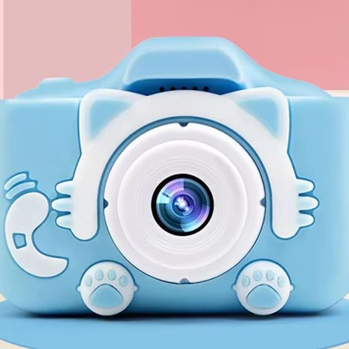 OEM - Cámara digital Infantil foto y video X5S Doble Lente - Gato - Celeste