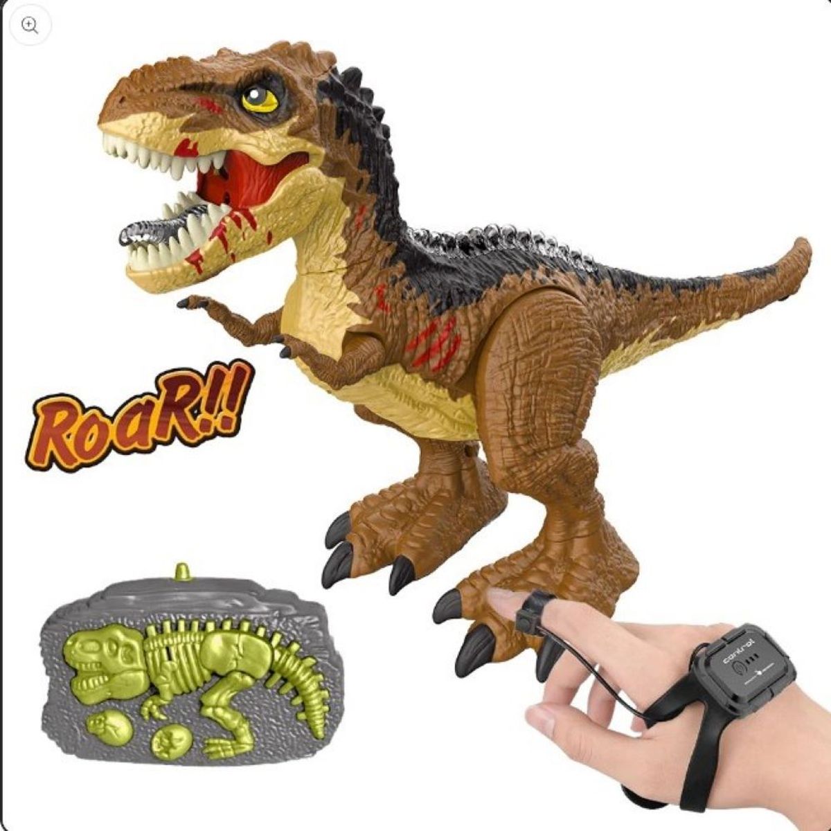 GENERICO - Dinosaurio Caminador con Control de Mano Verde