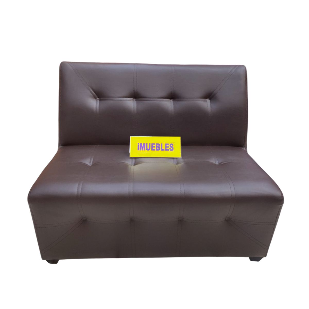 TEMEL - Sillón Doble Sillón Modular Sillón de espera Marrón