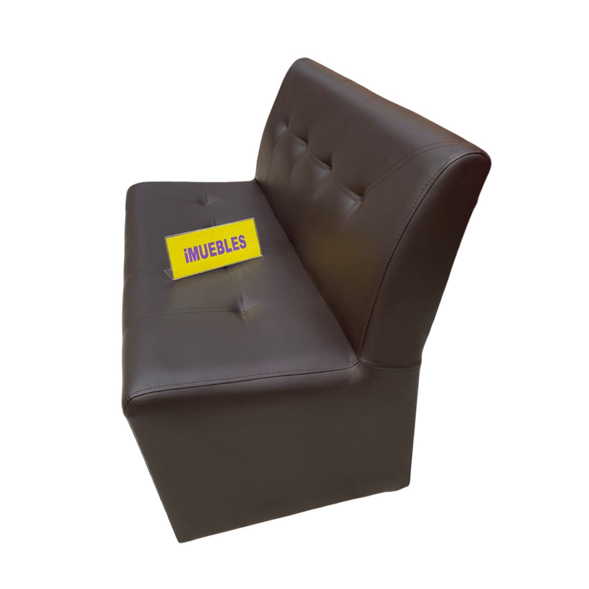 TEMEL - Sillón Doble Sillón Modular Sillón de espera Marrón