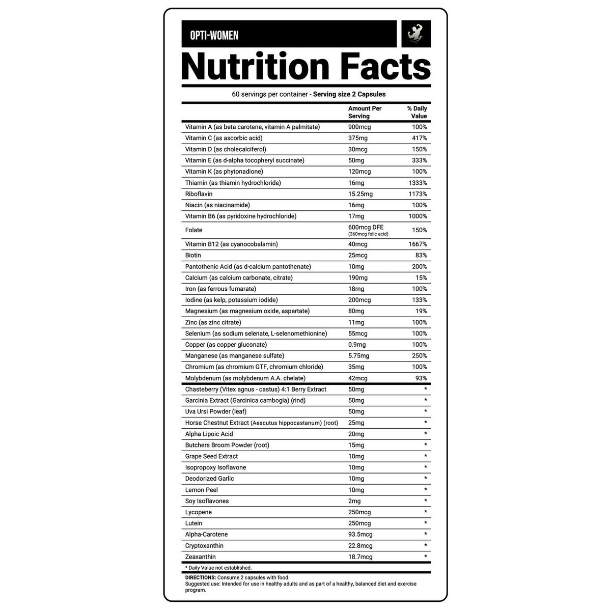 OPTIMUN NUTRITION - MULTIVITAMINICO OPTIWOMEN 120 TABLETAS