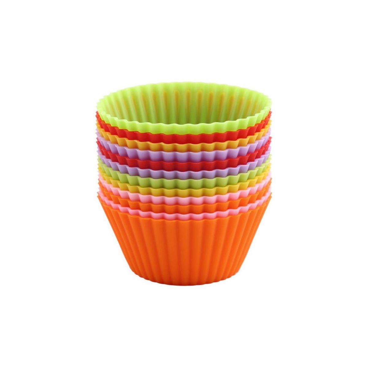 GENERICO - 12 pcs pastel de silicona muffin chocolate cupcake tazón para hornear molde de galletas