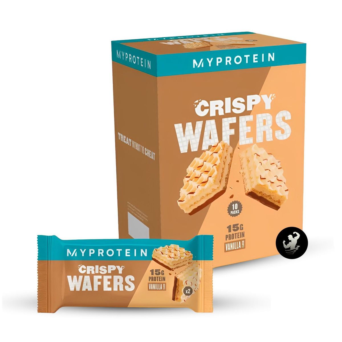 MYPROTEIN - CRISPY WAFERS x 10 UNIDADES VAINILLA
