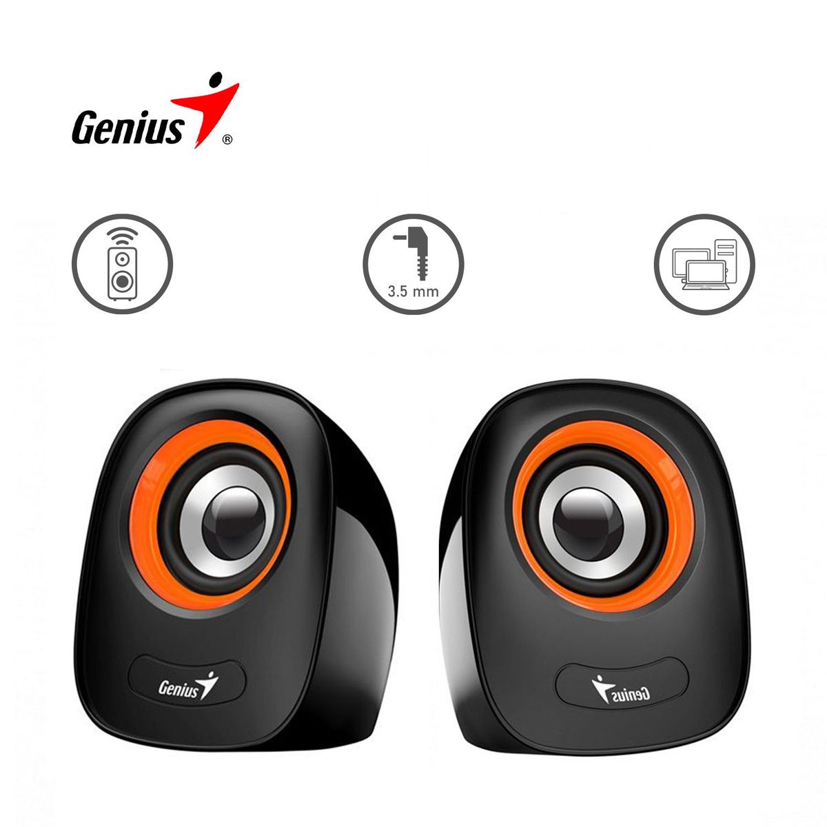 GENIUS - Parlante GENIUS SP-Q160 USB Power 6W Naranja
