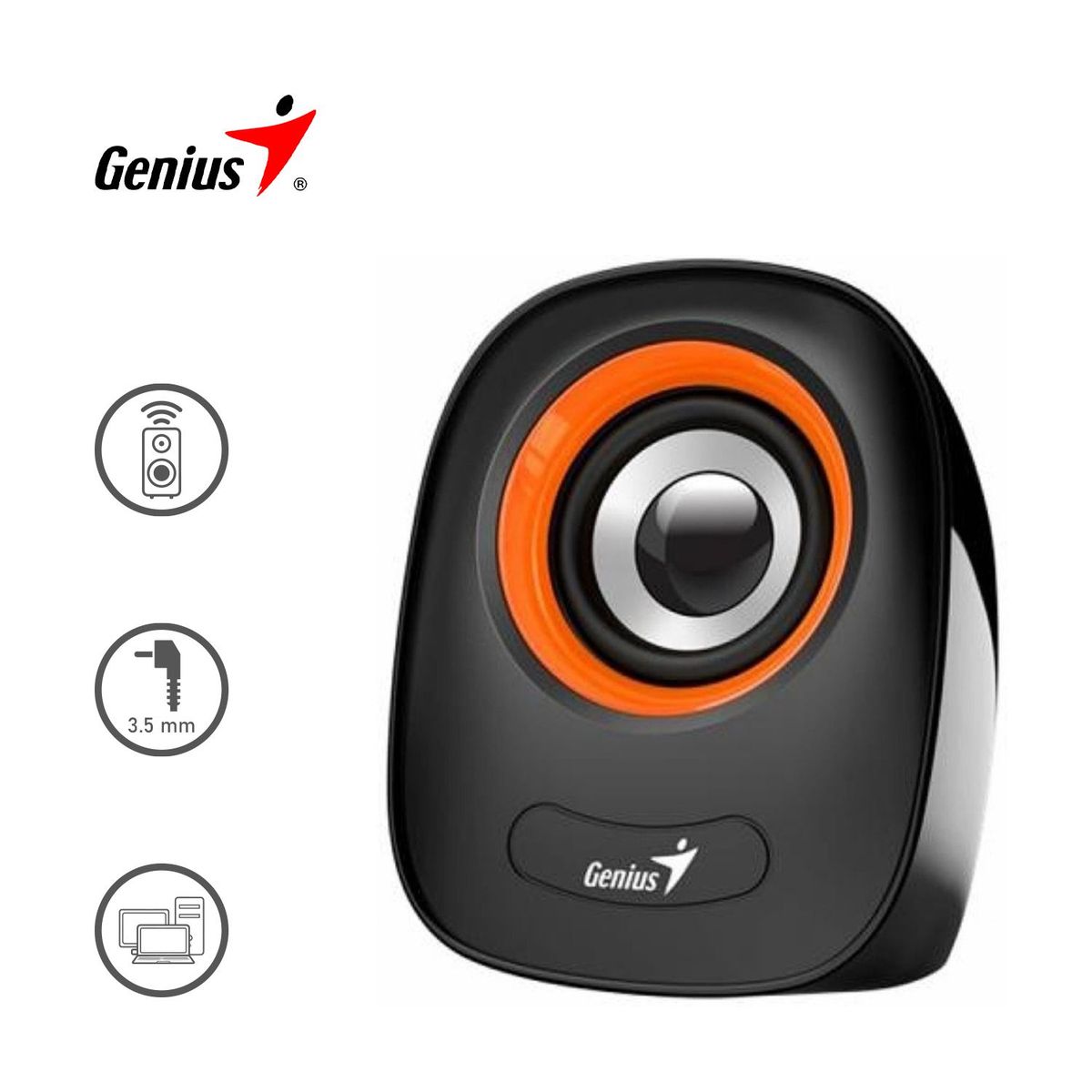 GENIUS - Parlante GENIUS SP-Q160 USB Power 6W Naranja