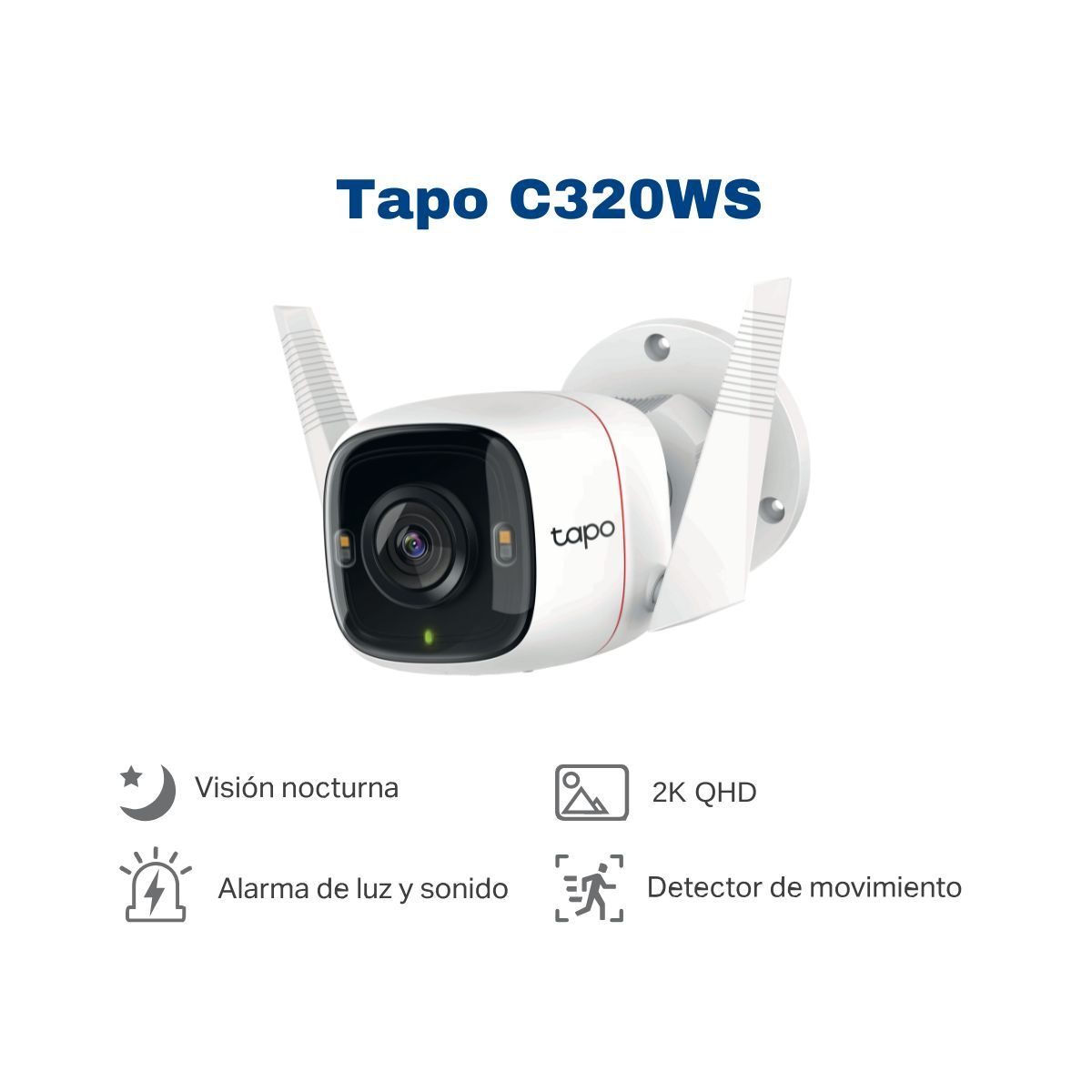 TP LINK - Cámara de seguridad Tapo C320WS 2K WIFI para exteriores - Tp-Link