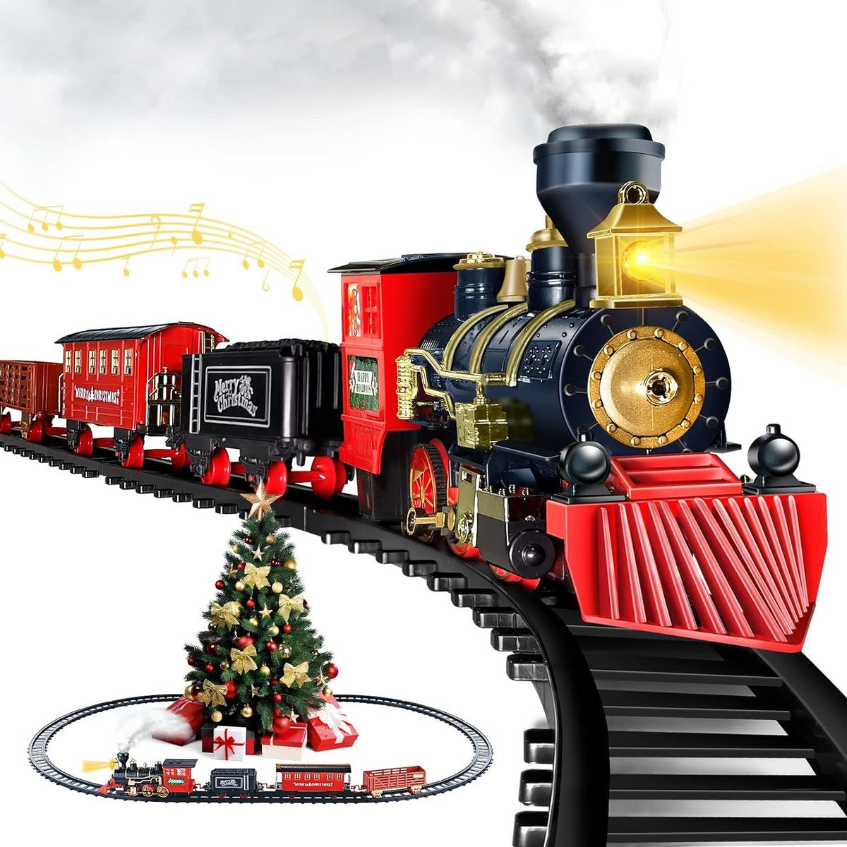 GENERICO - Tren Navideño base Árbol Juguete Musical Luminoso