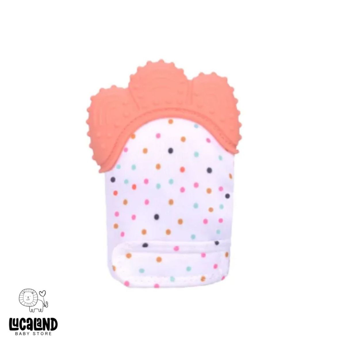 LUCALAND - Mordedor guante coral para bebés