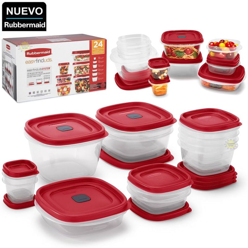 RUBBERMAID - Set x 12 Táper Hermético de Alimentos Rubbermaid