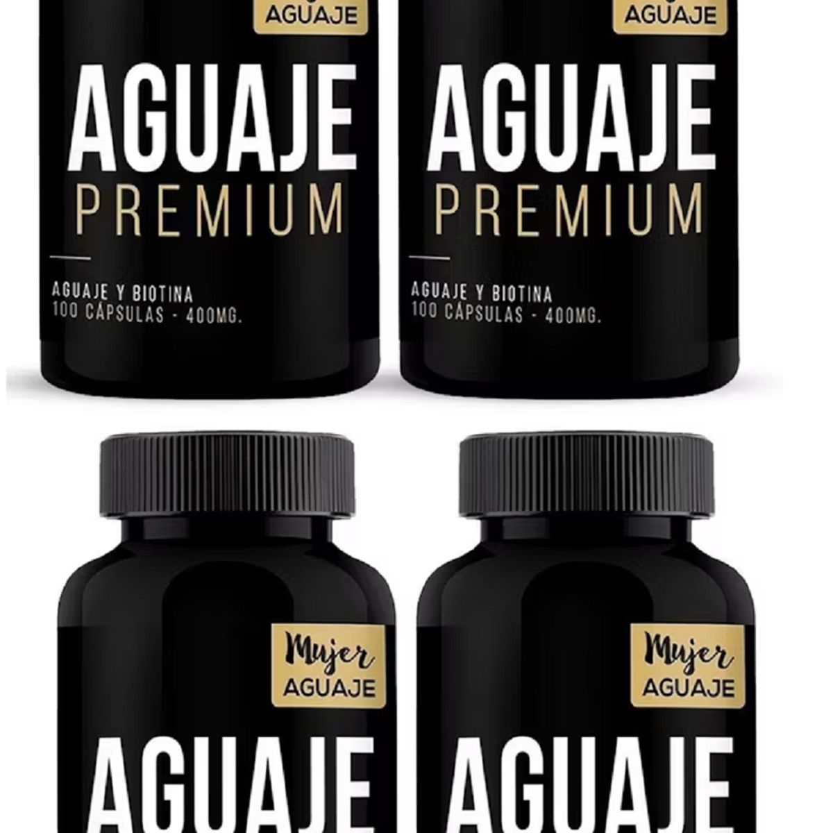 MUJER AGUAJE - Pack 04 Frascos Aguaje Premium Mujer Aguaje 100 Capsulas