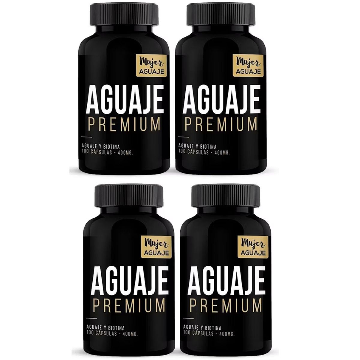 MUJER AGUAJE - Pack 04 Frascos Aguaje Premium Mujer Aguaje 100 Capsulas