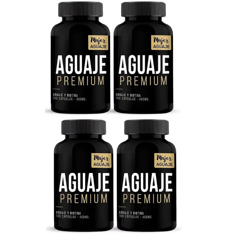 MUJER AGUAJE - Pack 04 Frascos Aguaje Premium Mujer Aguaje 100 Capsulas