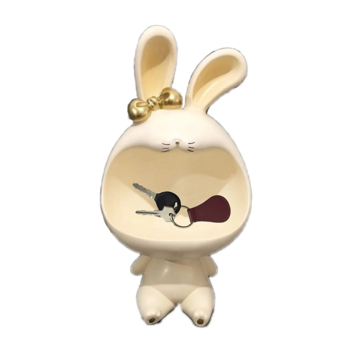 GENERICO - Adorno de Ceramina Conejo Bocon para el Hogar Decorativo Perla