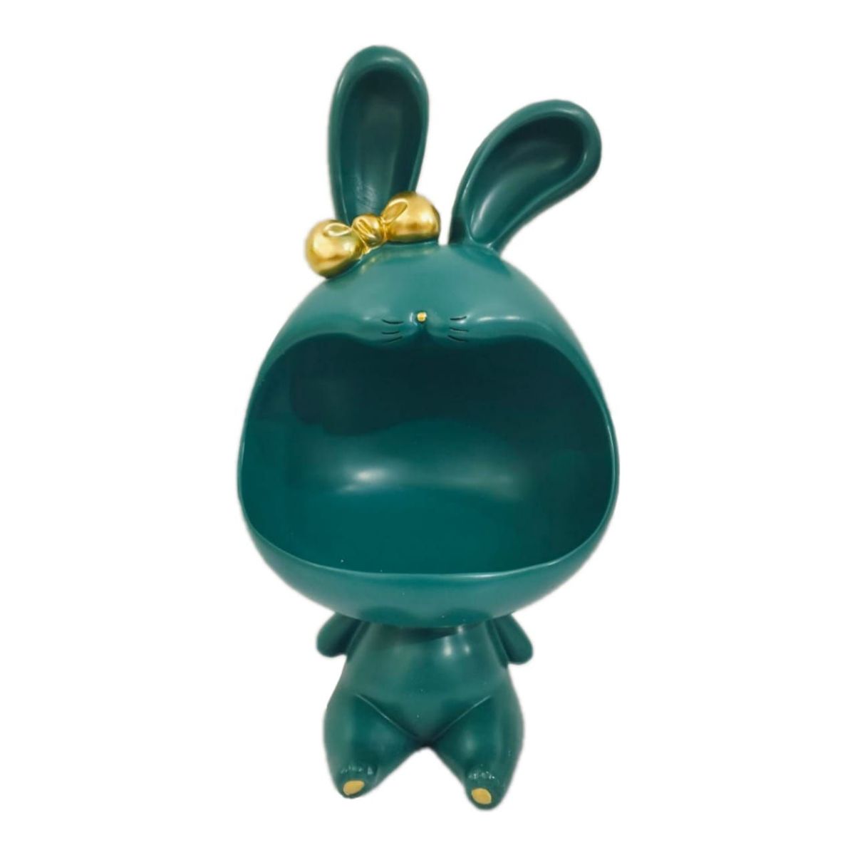 GENERICO - Adorno de Ceramina Conejo Bocon para el Hogar Decorativo Verde