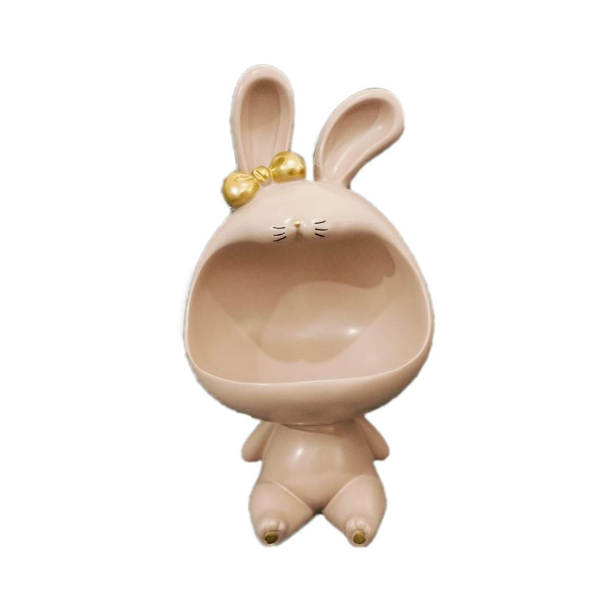 GENERICO - Adorno de Ceramina Conejo Bocon para el Hogar Decorativo Rosa