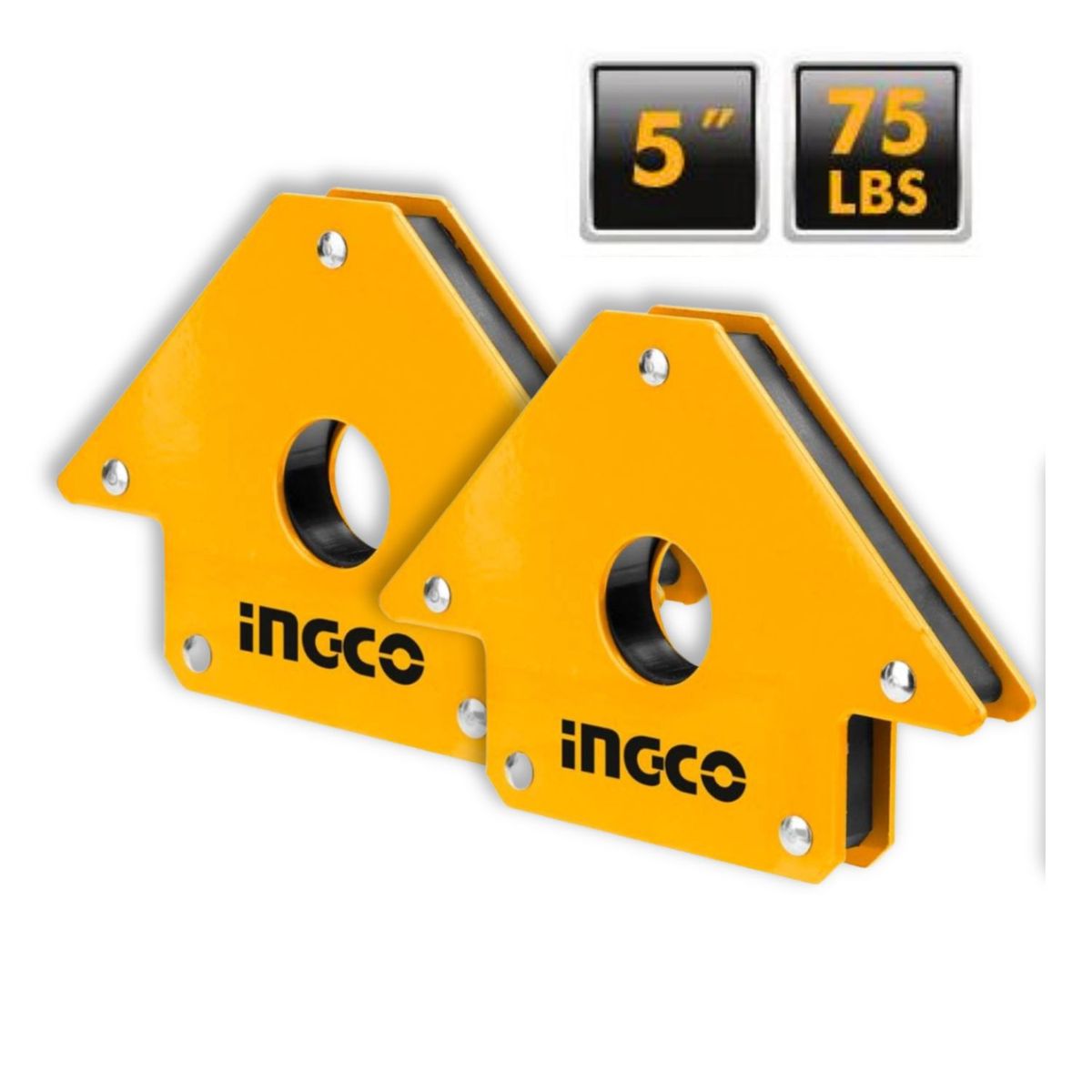 INGCO TOOLS - Pack x2 unidades de Escuadra Magnetica para soldar 5