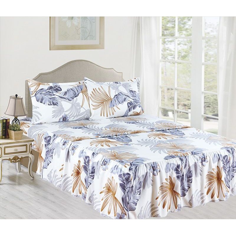 CASATEX - JUEGO DE SÁBANAS CON BLONDA CASATEX DE 2 PLAZAS