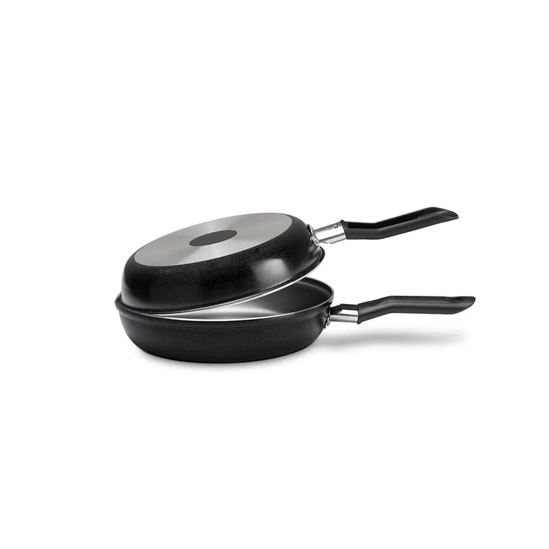 BRINOX - Doble Sartén Para Omelettes 14cm 04L Brinox Ebony Negro