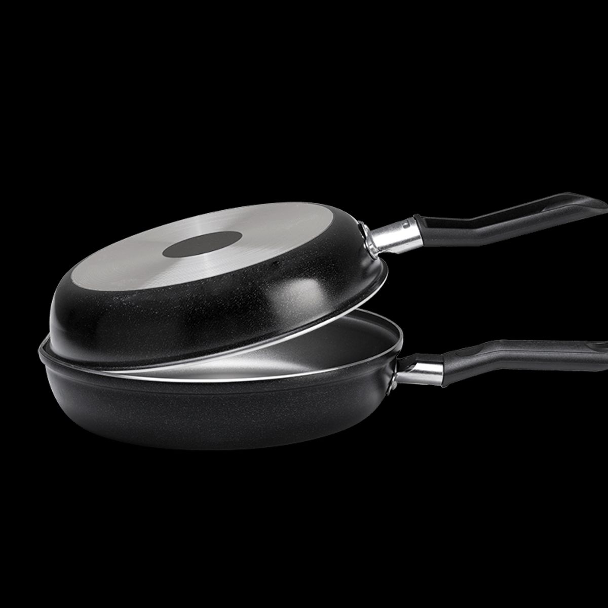 BRINOX - Doble Sartén Para Omelettes 18cm 0.8L Brinox Ebony Negro