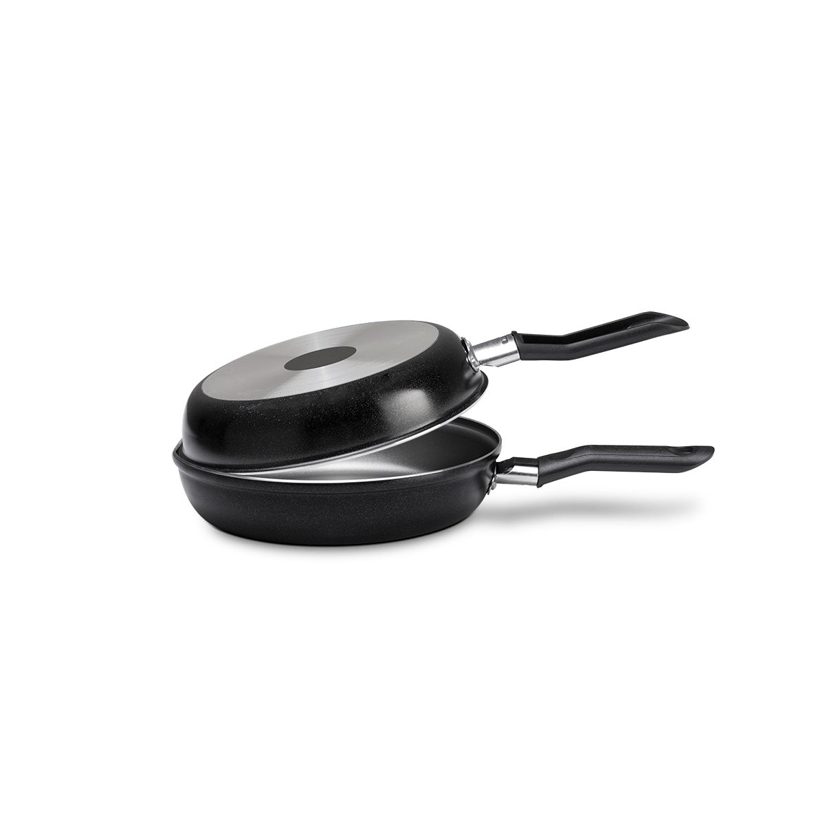 BRINOX - Doble Sartén Para Omelettes 18cm 0.8L Brinox Ebony Negro