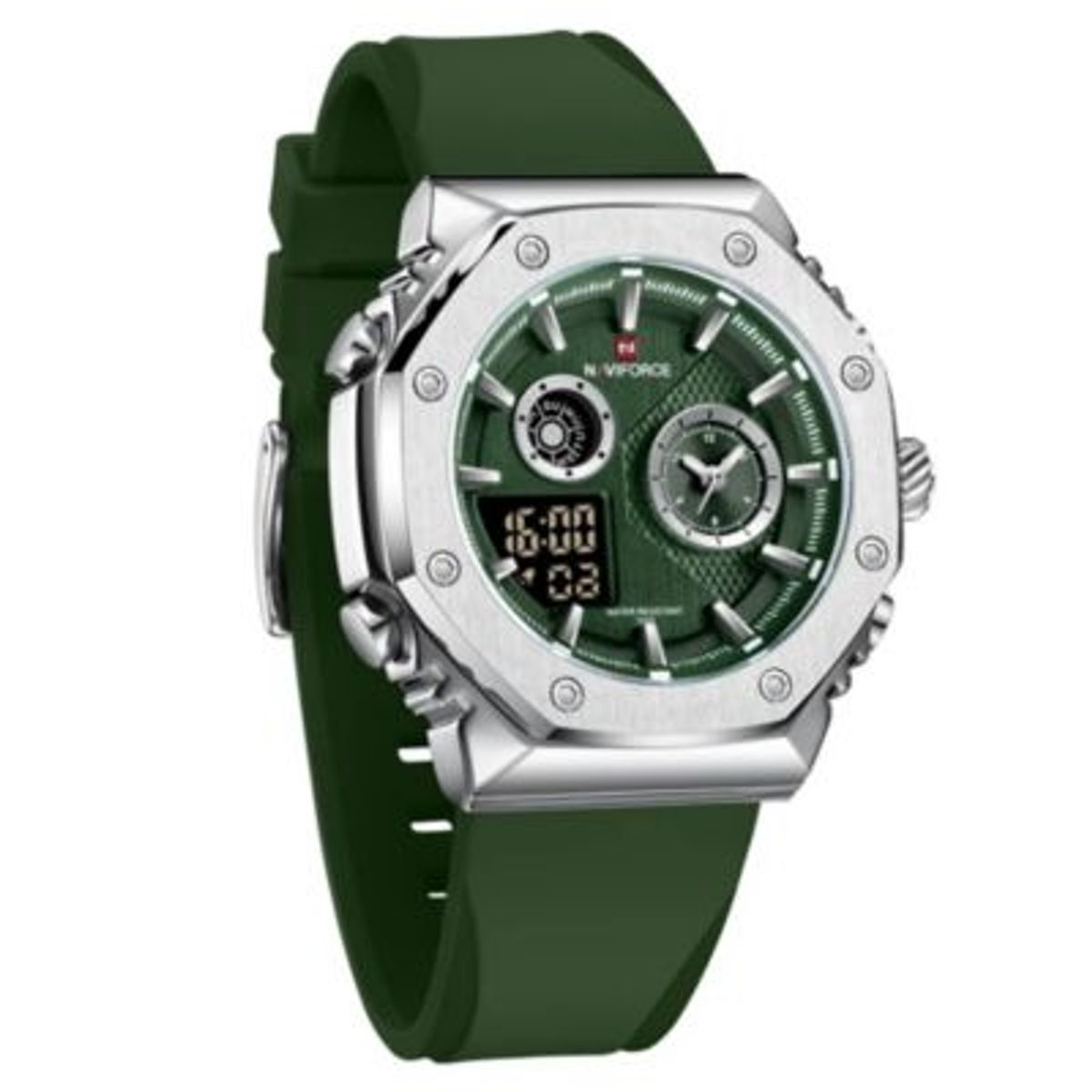 NAVIFORCE - Reloj Naviforce Acero y correa de Silicona Verde NAV-95